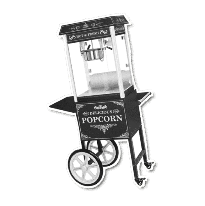 Popcornmaskin - Med Vagn