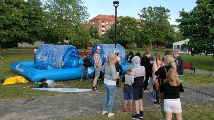 Waterzorb aktivitetshyra vattenrullar uddevalla